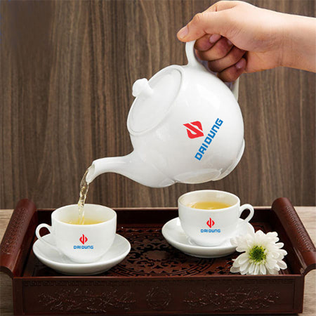 Bộ ấm trà in logo
